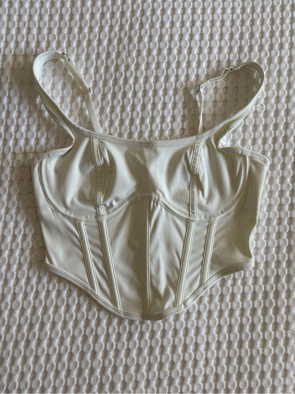 Gilly Hicks White Corset Tank Top
